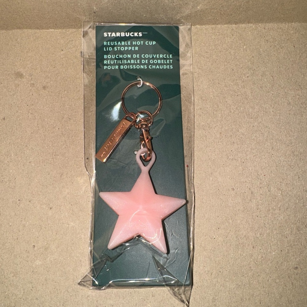 Starbucks Holiday Release 2023. Reusable Pink Star Hot Cup Lid Stopper. BNWT